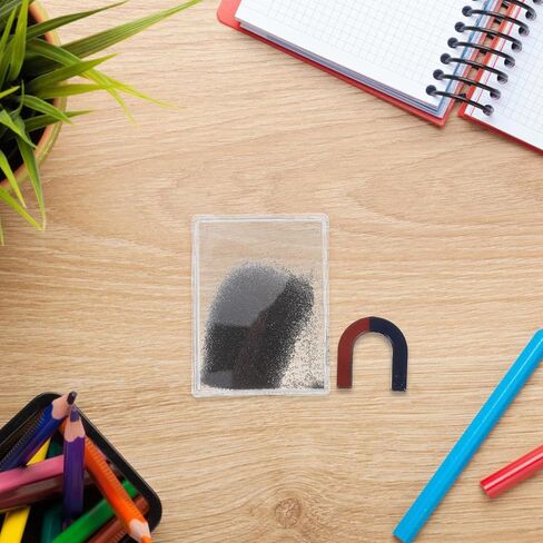 CLISPEED Iron Powder Box with Magnetic Powder for Physics Experiments Science Teaching Device Magnetic Field Demonstrator for Classroom Use in Saudi Arabia