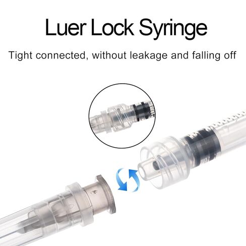 100 عبوة 1 مل حقنة للسائل، مع إبرة Luer Lock 27Ga 1/2 بوصة للمختبرات العلمية، وتطبيق الغراء، والقياس in Kuwait