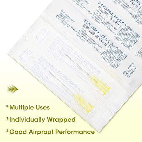 30 Gauge 1/2 Inch Disposable Needles with Caps - Luer Lock Lab Dispensing Accessories Individually Wrapped, Box of 50 in Kuwait