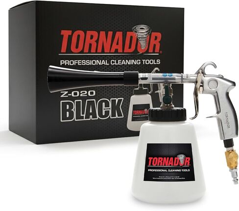 Tornador Z-020 أداة تنظيف أسود للسيارة تفاصيل | تنظيف الضغط العالي | منظم الهواء قابل للتعديل | استهلاك الهواء منخفض | متينة وفعالة in Kuwait
