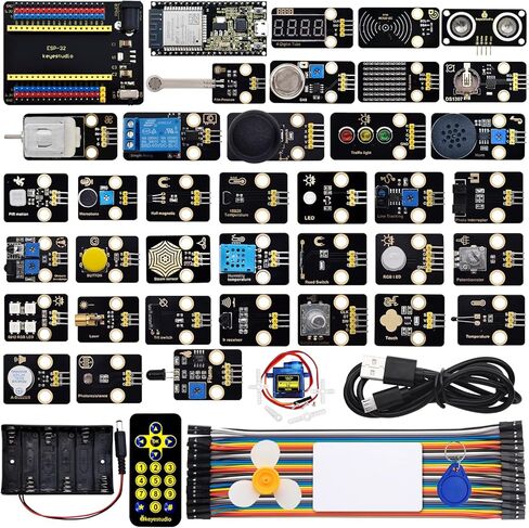 KEYESTUDIO 37 in 1 Sensor Modules Kit for Arduino ESP32 Raspberry Pi Project Kit,with Detailed Oline Tutorial in Saudi Arabia
