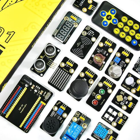 KEYESTUDIO 37 in 1 Sensor Modules Kit for Arduino ESP32 Raspberry Pi Project Kit,with Detailed Oline Tutorial in Saudi Arabia