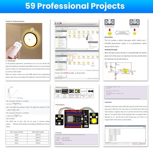 KEYESTUDIO 37 in 1 Sensor Modules Kit for Arduino ESP32 Raspberry Pi Project Kit,with Detailed Oline Tutorial in Saudi Arabia