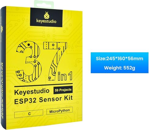 KEYESTUDIO 37 in 1 Sensor Modules Kit for Arduino ESP32 Raspberry Pi Project Kit,with Detailed Oline Tutorial in Saudi Arabia