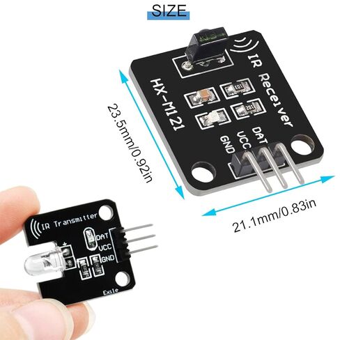5 pcs Digital 38khz Ir Receiver Sensor Module + 5 pcs 38khz Ir Transmitter Sensor Module with Dupont Cable for Arduino Electronic Building Block in Saudi Arabia