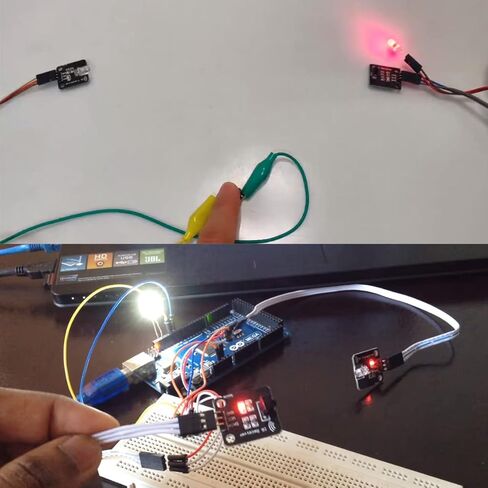 5 pcs Digital 38khz Ir Receiver Sensor Module + 5 pcs 38khz Ir Transmitter Sensor Module with Dupont Cable for Arduino Electronic Building Block in Saudi Arabia