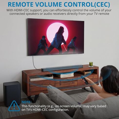 AUTOUTLET HDMI eARC/ARC to RCA Audio Adapter, 192kHz 1.5M/5FT ARC to RCA Cable, Supports CEC, Integrated Desgin, Plug and Play, eARC Audio Extractor for Speakers, Soundbars, Stereo System(PCM Only) in Kuwait