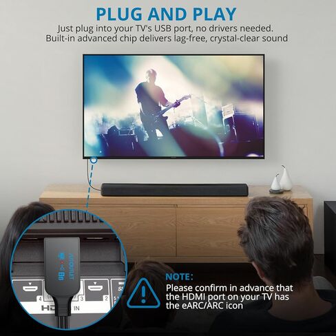 AUTOUTLET HDMI eARC/ARC to RCA Audio Adapter, 192kHz 1.5M/5FT ARC to RCA Cable, Supports CEC, Integrated Desgin, Plug and Play, eARC Audio Extractor for Speakers, Soundbars, Stereo System(PCM Only) in Kuwait