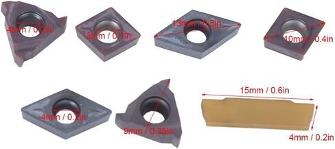 مجموعة مفاتيح أربور CNC 7 قطع مع شفرات طبقة سوداء أرجوانية، مجموعة أدوات تحويل عالية الدقة لتصنيع الفولاذ المقاوم للصدأ بدرجة احترافية 42CR مادة قطر عرقوب 10 مم in Kuwait