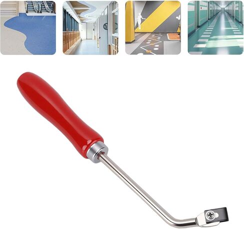 قاطعة الشق الفولاذية للأرضيات من Fafeicy مع 3 شفرات احتياطية 35 مم لتركيب الأرضيات البلاستيكية البلاستيكية ومقبض من خشب الزان الأحمر in Kuwait