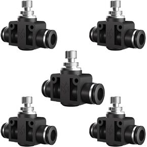 1/4 "دفع لتوصيل تركيبات الصمامات، صمام التحكم في الهواء بأنبوب سريع 1/4 هوائي، جهاز التحكم في سرعة تدفق الخانق in Kuwait