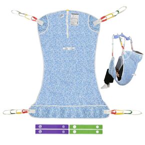 حبال رفع المريض لكامل الجسم مع دعم الرأس، حبال نقل شبكية مبطنة لكبار السن والمعاقين، كرسي متحرك - سعة 500 رطل (7503 منقط، متوسط) in Kuwait