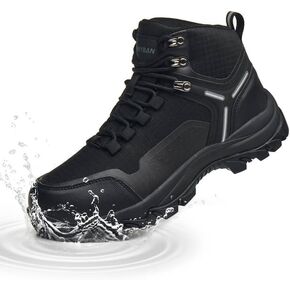 أحذية المشي لمسافات طويلة للسيدات مقاومة للماء مع صندوق عريض عند أصابع القدم، خفيفة الوزن وقبضة غير قابلة للانزلاق، دعم للكاحل، راحة متينة للرحلات والجري على الطرق والمغامرات الخارجية in Kuwait