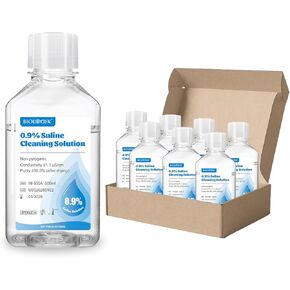 محلول تنظيف ملحي بنسبة 0.9%، محلول عادي، جاهز للاستخدام للتنظيف اليومي، للاستخدام المنزلي، 500 مل /16.91 أونصة سائلة in Kuwait