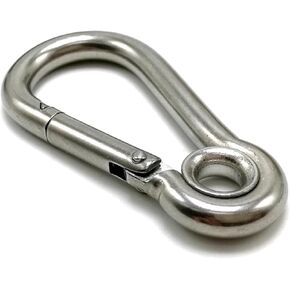 خطاف زنبركي، 20 قطعة مشبك خطاف زنبركي من الفولاذ المقاوم للصدأ مع حلقة تسلق مع ثقب in Kuwait