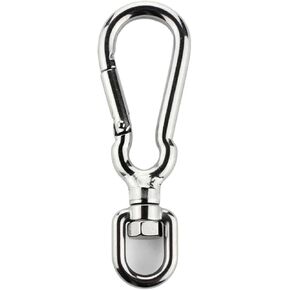 خطاف زنبركي، قطعة واحدة من الفولاذ المقاوم للصدأ، خطاف سريع متعدد الوظائف، سلسلة عين دوارة، حلقة تسلق للتخييم والمشي لمسافات طويلة in Kuwait