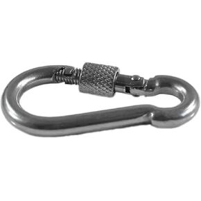 خطاف زنبركي، 10 قطع حلقة قفل فضية، خطاف أمان، حلقة تسلق زنبركية، وصلة سريعة، معدات معدات خارجية (40 مم) in Kuwait