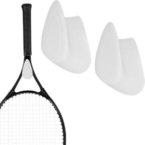 حامل تثبيت مخفي لمضرب تنس واحد - عبوتان من خطاف التثبيت على الحائط الأبيض بمظهر بسيط وأنيق، رف مضرب مثبت على الحائط للجراج، منظم المعدات الرياضية in Kuwait