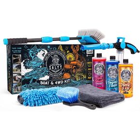 Salty Captain Boat & 4WD Cleaning Kit – Ultimate All-in-One Wash Set with Salt Wash, 4WD & RV Wash, Engine Flush, Microfiber Towels, Foam & Wheel Brush – Perfect for Boats, PWCs & Off-Road Vehicles in Kuwait