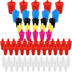 75PCS Lab Rubber Stoppers, Coldairsoap Water Table Hole Plugs 7 Multiple Sizes and Colors for Round Plastic Pool Ceramic in Kuwait