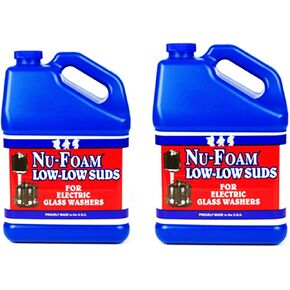 منظف ​​سائل منخفض الرغوة من Nu-Foam للأواني الزجاجية - محلول أصلي خالٍ من الخطوط - بار غسيل اليدين، الحانة، مستلزمات مصنع الجعة - مركز - 1 جالون (عبوة من 2) (1 جالون (عبوة من 2)) in Kuwait