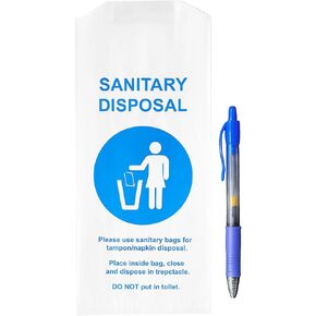 Bulk Restroom Supplies - Sanitary Disposal Bags for Feminine Products, 1000 Count, 4x2x9 Inches, Discreet Tampon Napkin Disposal with Odor Control, Commercial Bathroom Hygiene in Saudi Arabia