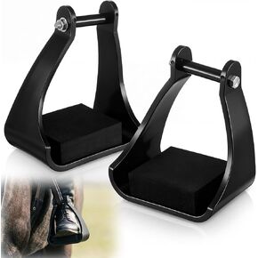 Sadnyy قطعتان من ركاب درب البوليمر مقاس 2.5 سم، أدوات ركوب الخيل المبطنة، أدوات ركوب الخيل، وسادة إسفنجية، وسادة قدم لركوب الخيل، والتسلق الآمن، وركوب الخيل الطويلة in Kuwait