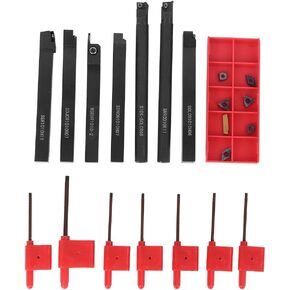 7PCs CNC Arbor Wrench Set with Purple Black Layer Blades Professional Grade Turning Tools for Metal Machining Durable 42CR Steel Construction in Saudi Arabia