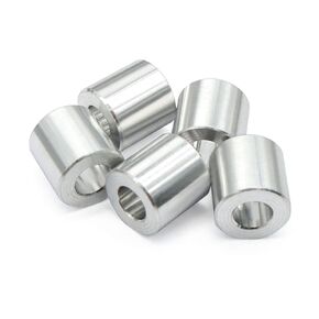 Wulankd 25pcs Aluminum Spacer 1/2" OD x 1/4" ID x 1/2" Length, Round Spacer, Unthreaded Standoff Bushing Plain Finish, Fits Screws Bolts 1/4" in Kuwait