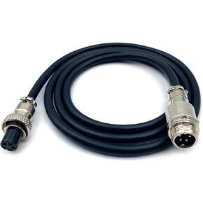 3.28 قدم GX12 3 دبوس ذكر إلى أنثى كابل، GX12 3 دبابيس أنثى إلى ذكر رأس الطيران سلك موصل كهربائي لوحة جبل محول معدني دائري للسفن 5A 125V 20AWG (1 متر) in Kuwait