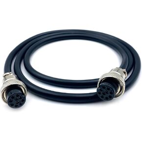 3.28 قدم GX16 8 دبوس كابل أنثى مزدوج، GX16 8 دبابيس أنثى إلى أنثى رأس الطيران سلك موصل كهربائي لوحة جبل محول معدني دائري للسفن 5A 125V 22AWG (1 متر) in Kuwait