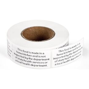 500 Pcs Cottage Food Law Labels Stickers, Thermal Printed Adhesive Labels Home Kitchen Inspection Ingredients Stickers for Home Kitchen Bakery Homemade Food Packaging in Kuwait