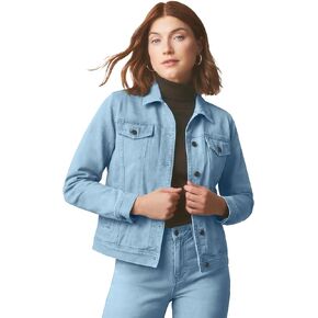 Jessica London Women's Plus Size Classic Cotton Button Down Denim Jean Jacket in Kuwait