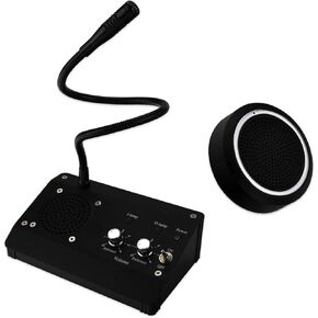 DESHUN Window intercom, Window Speakers, 2 Way Window Counter intercom Microphone, for The Business/Bank/Office/Hospital/Station/Catering in Kuwait