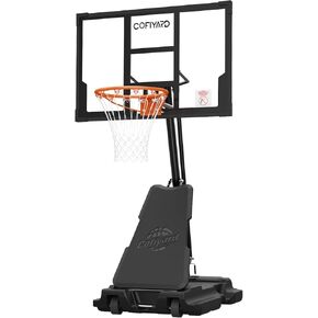 Basketball Hoop Outdoor with 44/48/54 Inch Shatterproof Backboard, 5.25-10FT Height Portable Basketball Hoop with Sandbag, Adjustable Basketball Goal with Wheels in Kuwait