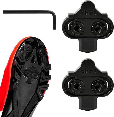 Bike Cleats Clips Replacement, Cycling Cleats Clips for Indoor Cycling Spinning & Mountain Biking Compatible with Shiman-o MTB SPD SM-SH51&Look X-Track Pedals in Saudi Arabia