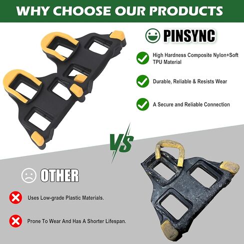 مجموعة SPD SL Cleat متوافقة مع دواسات الطريق Shimano SPD-SL وأحذية ركوب الدراجات ذات 3 فتحات، مرابط عائمة 6 درجات، مشبك ناعم للداخل/الخارج لتدريب الدراجات في الأماكن المغلقة أو الهواء الطلق in Saudi Arabia