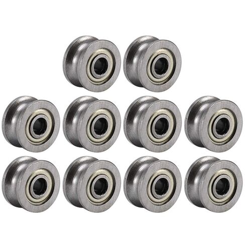 10pcs U624ZZ U Ball Bearing Carbon Steel Pulley for Rail Track Linear Motion in Saudi Arabia