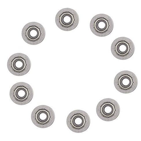 10pcs U624ZZ U Ball Bearing Carbon Steel Pulley for Rail Track Linear Motion in Saudi Arabia