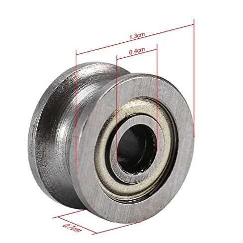 10pcs U624ZZ U Ball Bearing Carbon Steel Pulley for Rail Track Linear Motion in Saudi Arabia