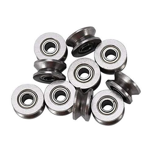 10pcs U624ZZ U Ball Bearing Carbon Steel Pulley for Rail Track Linear Motion in Saudi Arabia