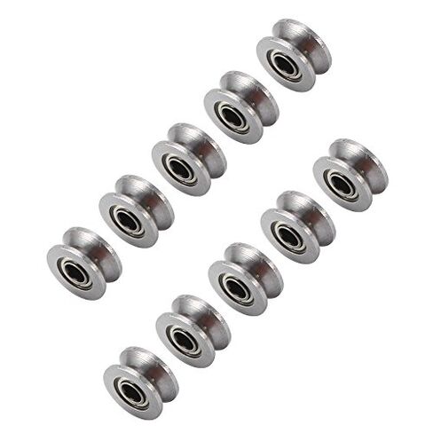 10pcs U624ZZ U Ball Bearing Carbon Steel Pulley for Rail Track Linear Motion in Saudi Arabia