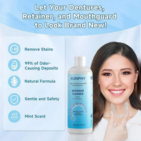 منظف ​​بالموجات فوق الصوتية من كونفي، 700 مل (24.5 أونصة) 48 كيلو هرتز، منظف بالموجات فوق الصوتية مع محلول منظف التجنيب 8 أونصة in Kuwait