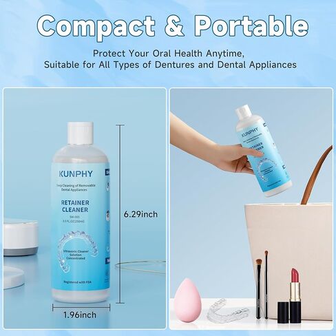 منظف ​​بالموجات فوق الصوتية من كونفي، 700 مل (24.5 أونصة) 48 كيلو هرتز، منظف بالموجات فوق الصوتية مع محلول منظف التجنيب 8 أونصة in Kuwait