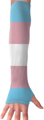 Unisex Transgender Flag Anti-UV Sleeves Gloves Outdoor Sun Protection Sports Protective Sleeves in Kuwait