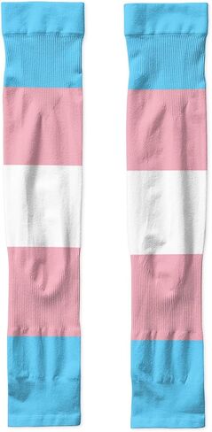 Unisex Transgender Flag Anti-UV Sleeves Gloves Outdoor Sun Protection Sports Protective Sleeves in Kuwait