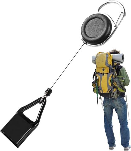 قطعتان من مشبك ولاعة السراويل السوداء، حزام قابل للسحب، غطاء ولاعة قابل للسحب لمكافحة فقدان سلسلة المفاتيح لصيد الأسماك والمشي لمسافات طويلة، غطاء واقٍ لمنزل التخييم in Kuwait