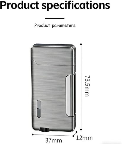 Dual Flame Torch Lighter, Metal Body, Refillable, Windproof with Visible Gas Window and Gear Flame Adjustment in Saudi Arabia