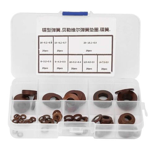 8 Types Steel Disc Spring Set, Heavy Machinery, Compacting Device for Clutches, Valves, Variable Stiffness, High Deformation Energy, Easy Repair in Saudi Arabia