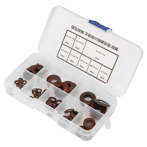 8 Types Belleville Compression Spring Disc Washer Gasket Heavy Load Short Stroke Easy Combination High Economic Security Variable Stiffness - Assortment Gasket Kit in Saudi Arabia